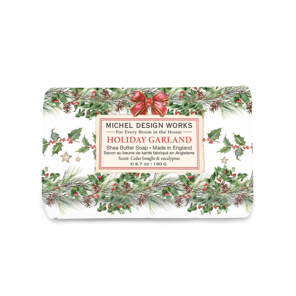 Michel Design Works Bar Soap 6.7oz 190g - Holiday Garland
