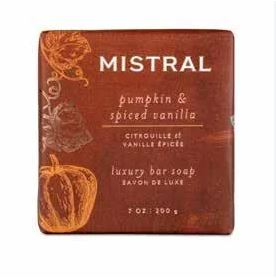 Mistral Fall Bar Soap 7oz 200g - Pumpkin & Spiced Vanilla