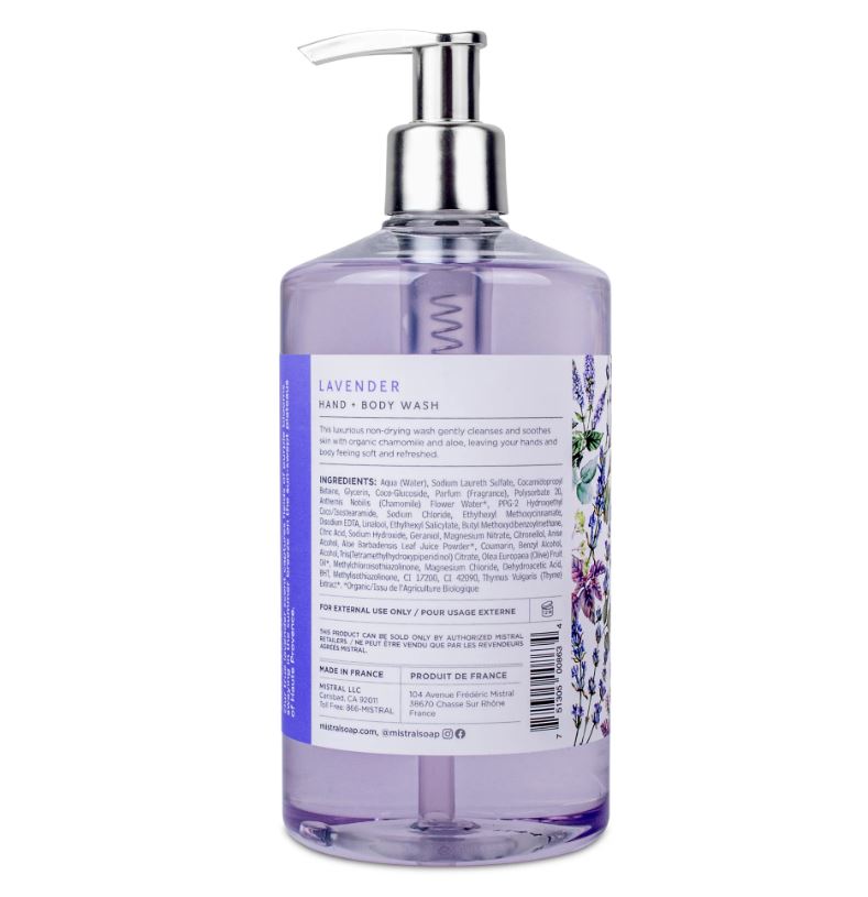 Mistral Hand & Body Wash 16.7oz 495ml - Lavender