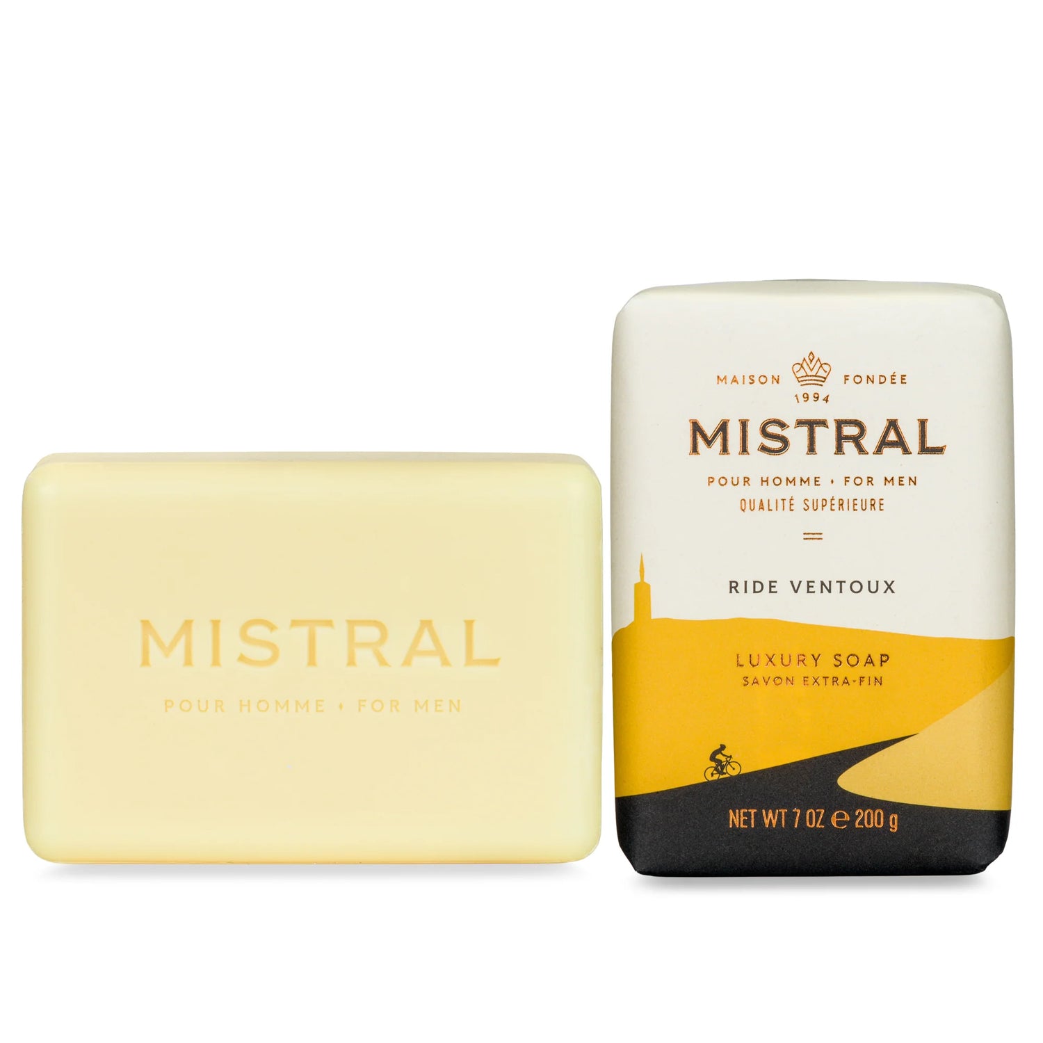 Mistral Men's Luxury Bar Soap 7oz 200g - Ride Ventoux