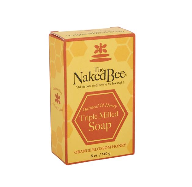Naked Bee Triple Milled Bar Soap 5oz - Exfoliating Oatmeal & Honey