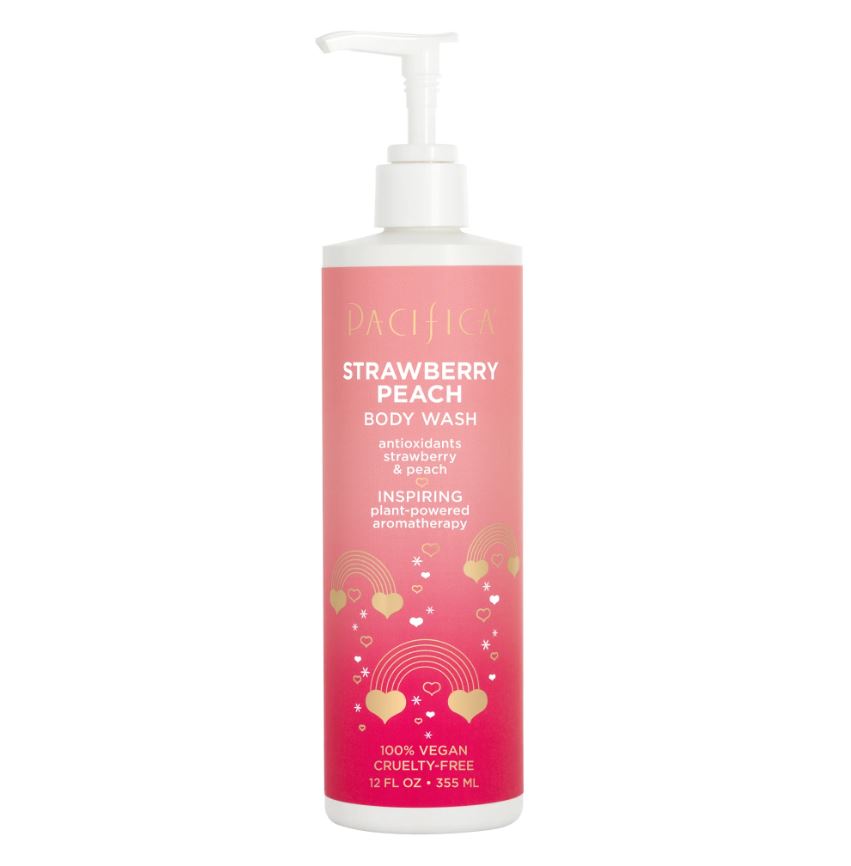 Pacifica Body Wash 12oz 355ml - Inspiring Strawberry Peach