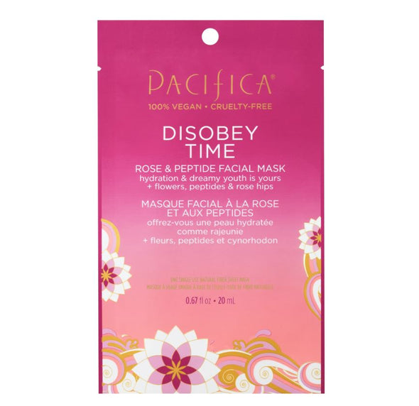 Pacifica Facial Mask .67 fl oz 20mL - Disobey Time - Rose & Peptide