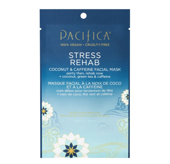 Pacifica Facial Mask .67 fl oz 20mL - Stress Rehab - Coconut & Caffeine
