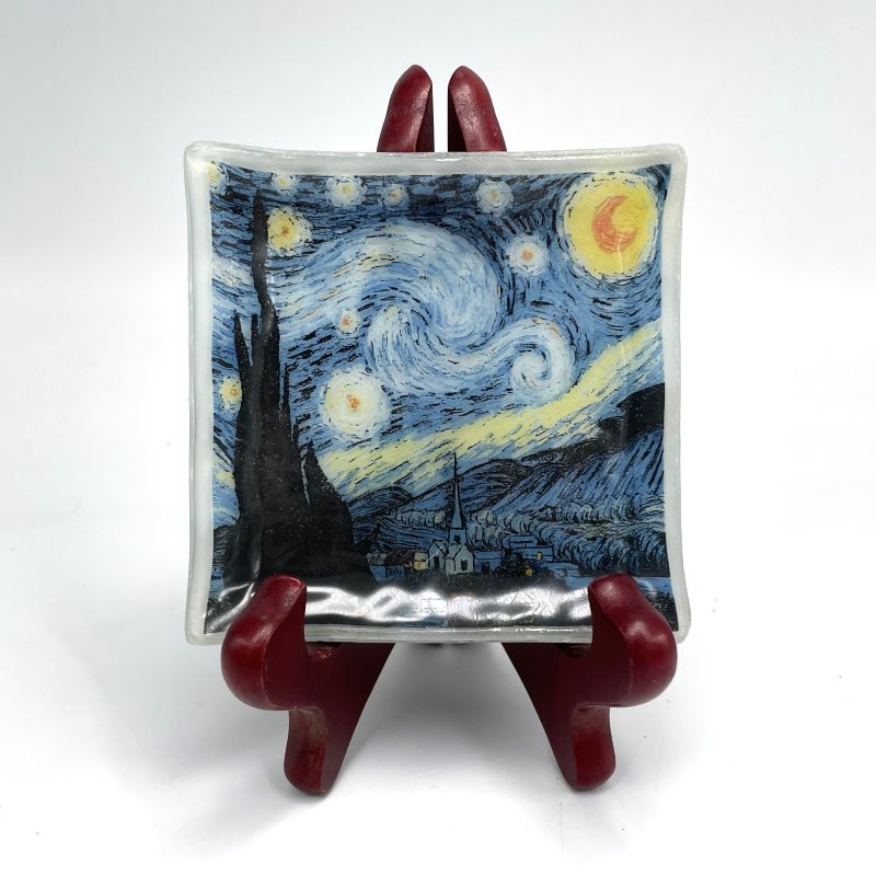 PamPeana Handmade Glass Soap Dish - Starry Night