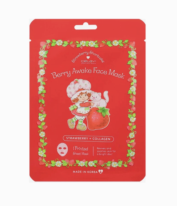 Celavi Strawberry Shortcake Berry Awake Face Mask
