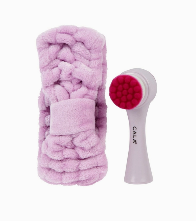 Cala Dual Action Facial Brush & Headband Set