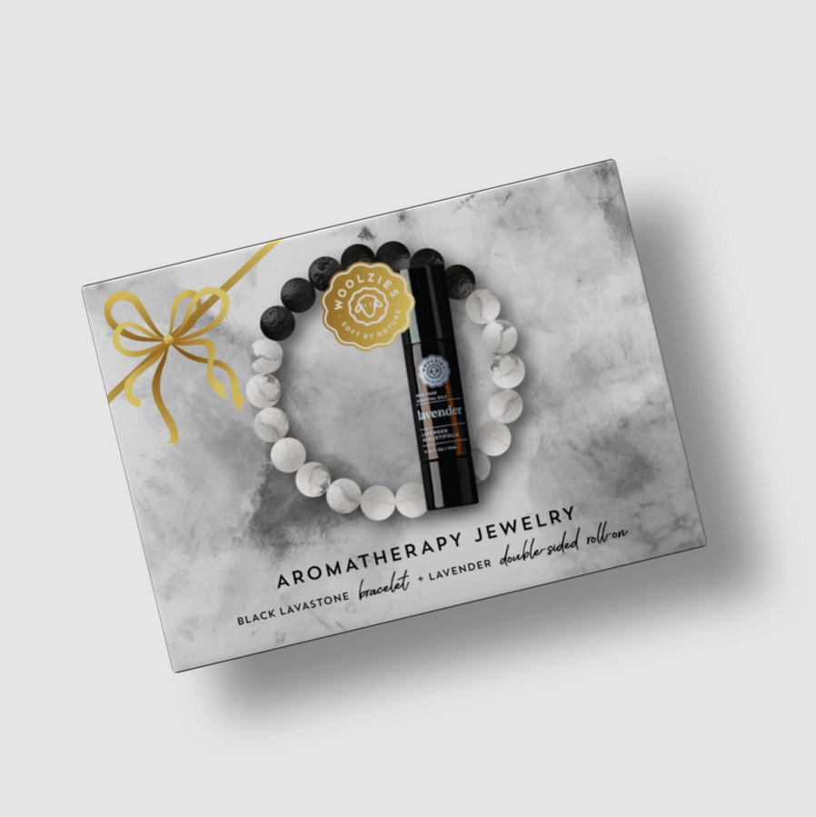 Woolzies Black Lavastone Aromatherapy Jewelry