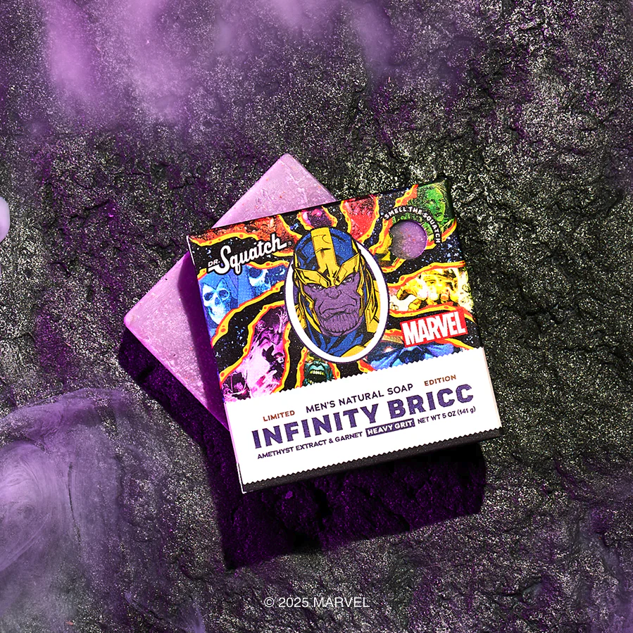 Dr. Squatch Men's Natural Bar Soap 5 oz - Infinity Bricc Thanos Soap Limited Edition
