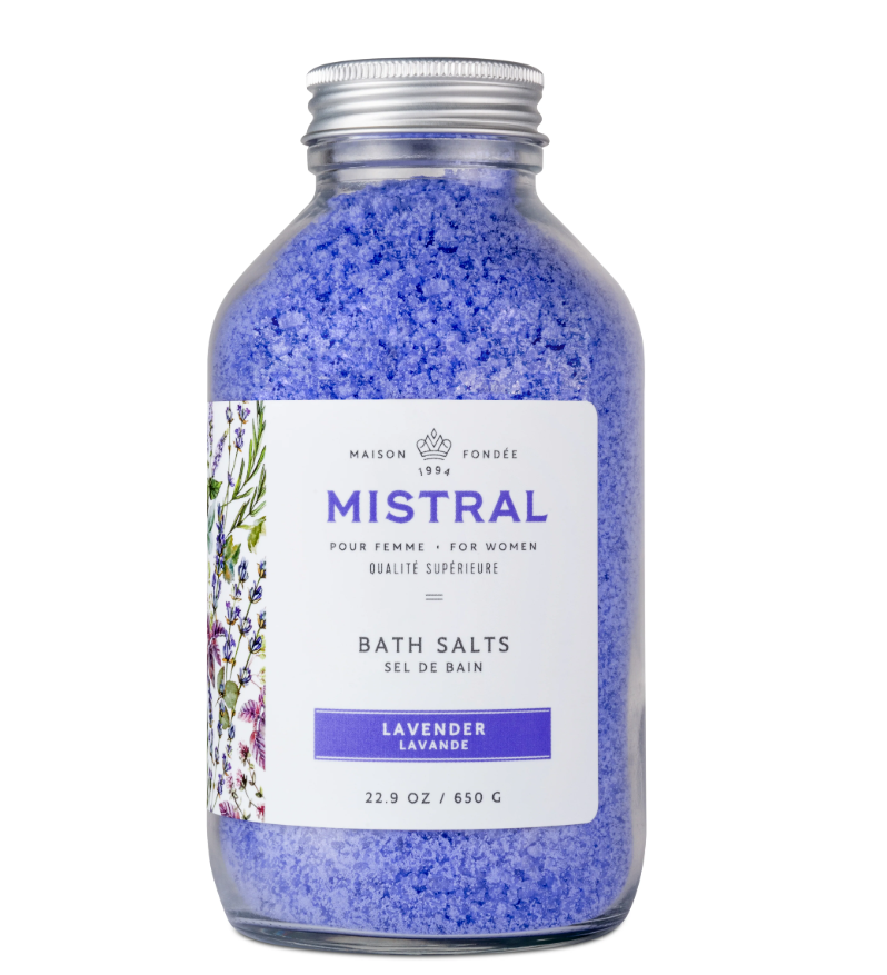 Mistral Classic Bath Salts Bottle 22.9oz 650g - Lavender