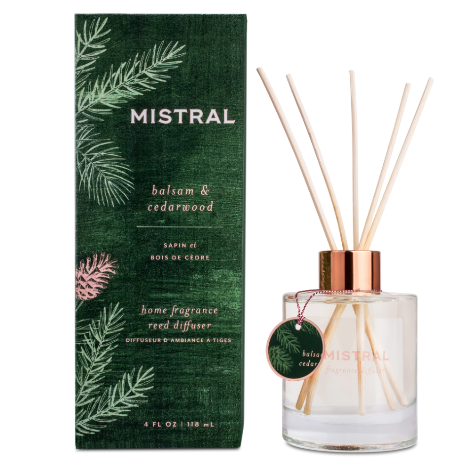 Mistral Holiday Fragrance Diffuser 4oz 110ml - Balsam & Cedarwood