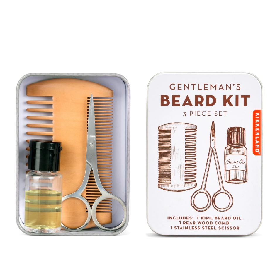 Kikkerland Gentleman's Beard Kit Three Piece Set