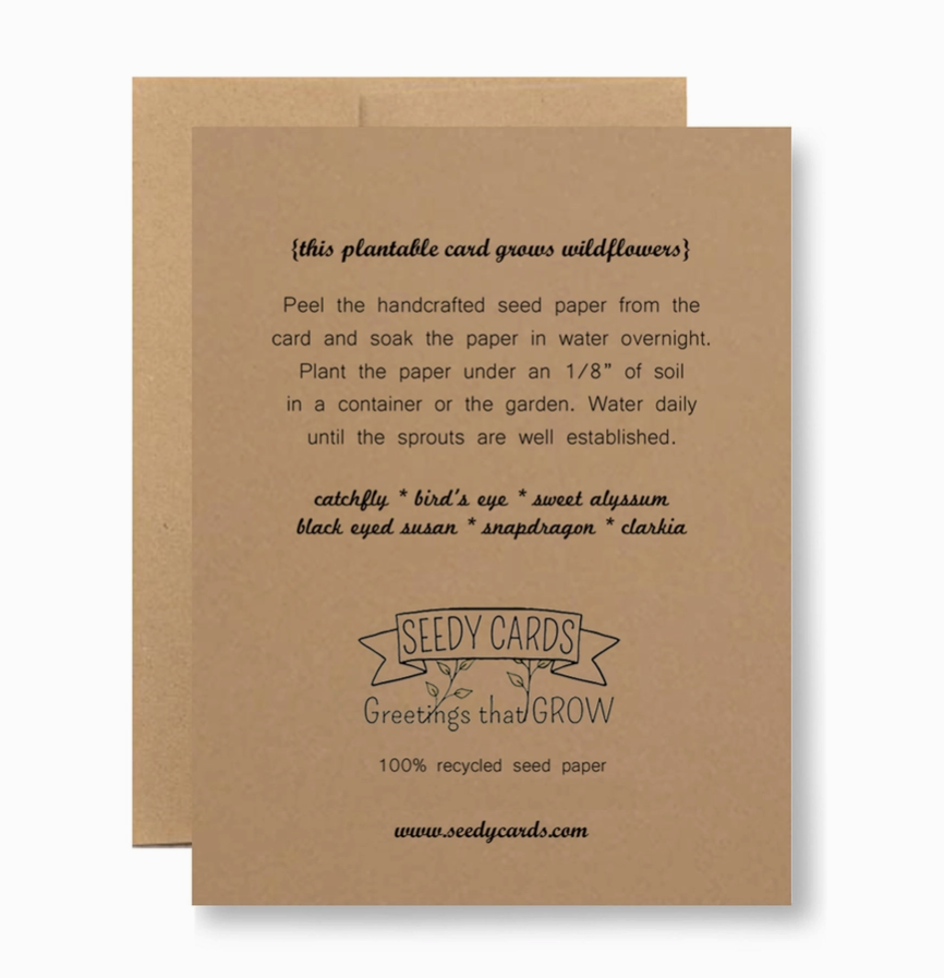 Seedy Cards - Plantable Seed Paper Greeting Card - Smarty Pants