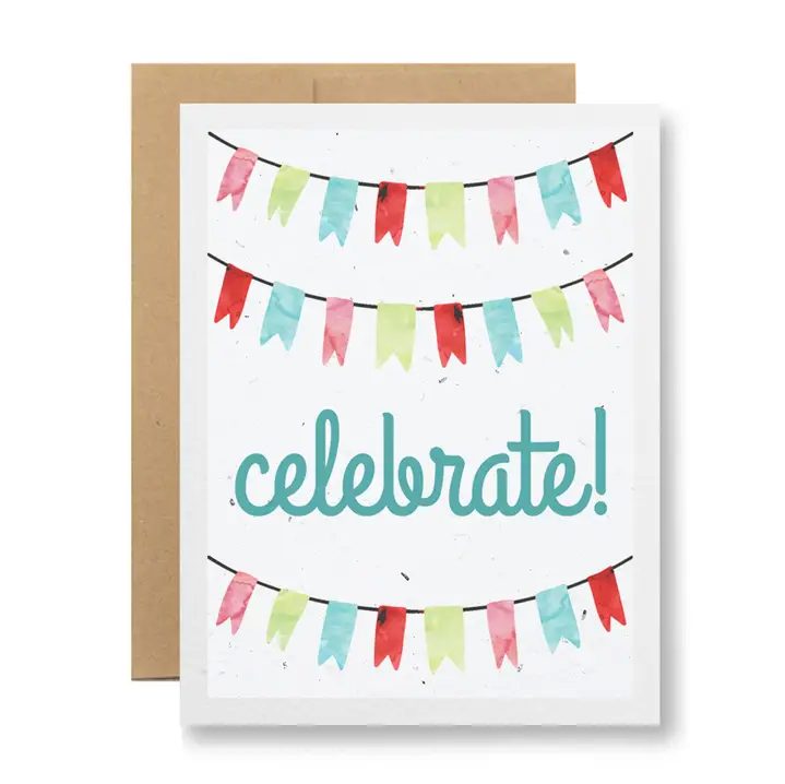 Seedy Cards - Plantable Seed Paper Greeting Card - Celebrate!