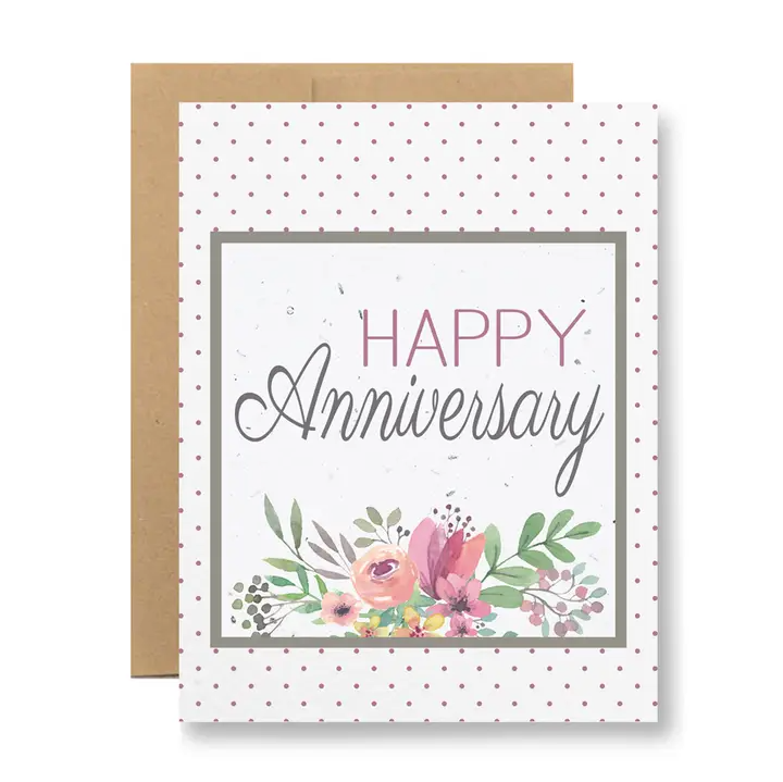 Seedy Cards - Plantable Seed Paper Greeting Card - Happy Anniversary