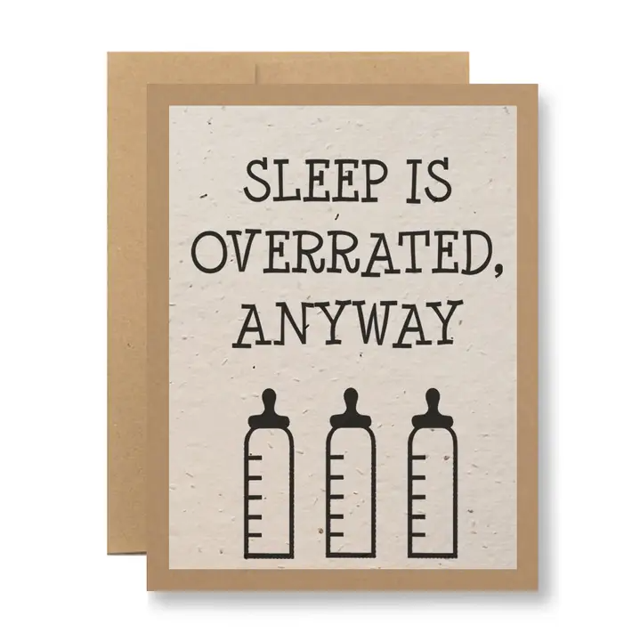 Seedy Cards - Plantable Seed Paper Greeting Card - Sleep is Overrated