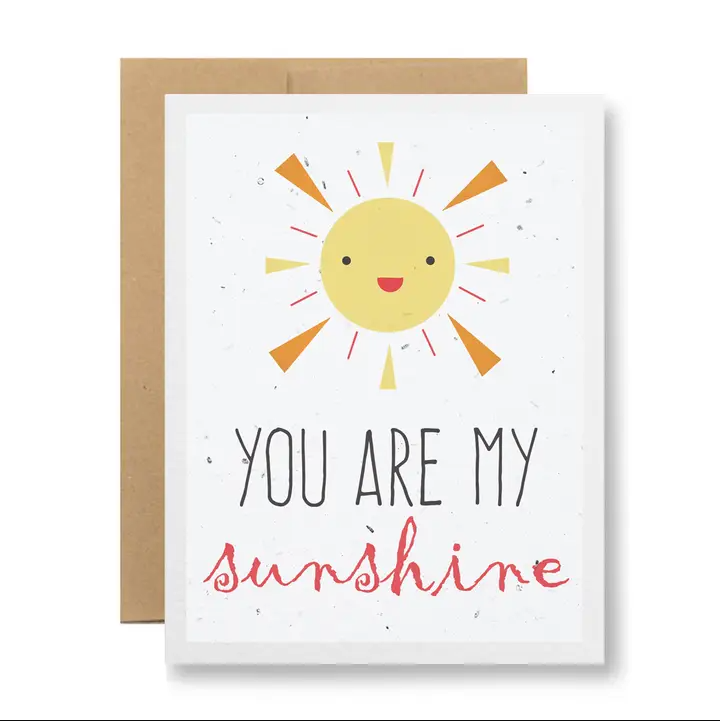 Seedy Cards - Plantable Seed Paper Greeting Card - You are my Sunshine