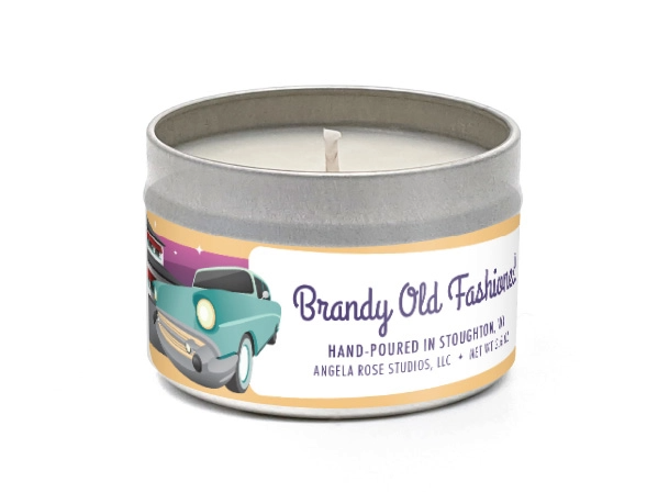 Angela Rose Studios Wisconsin Supper Club Brandy Old Fashioned Candle 4 oz.