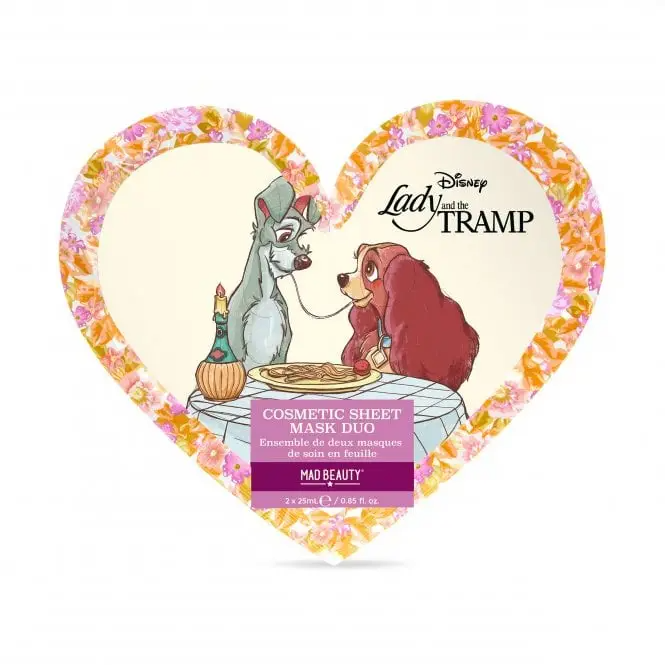Mad Beauty Cosmetic Sheet Face Mask 0.8oz 25ml - Lady & The Tramp (Duo)