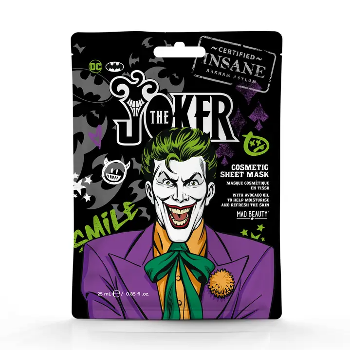 Mad Beauty Cosmetic Sheet Face Mask 0.8oz 25ml - Joker