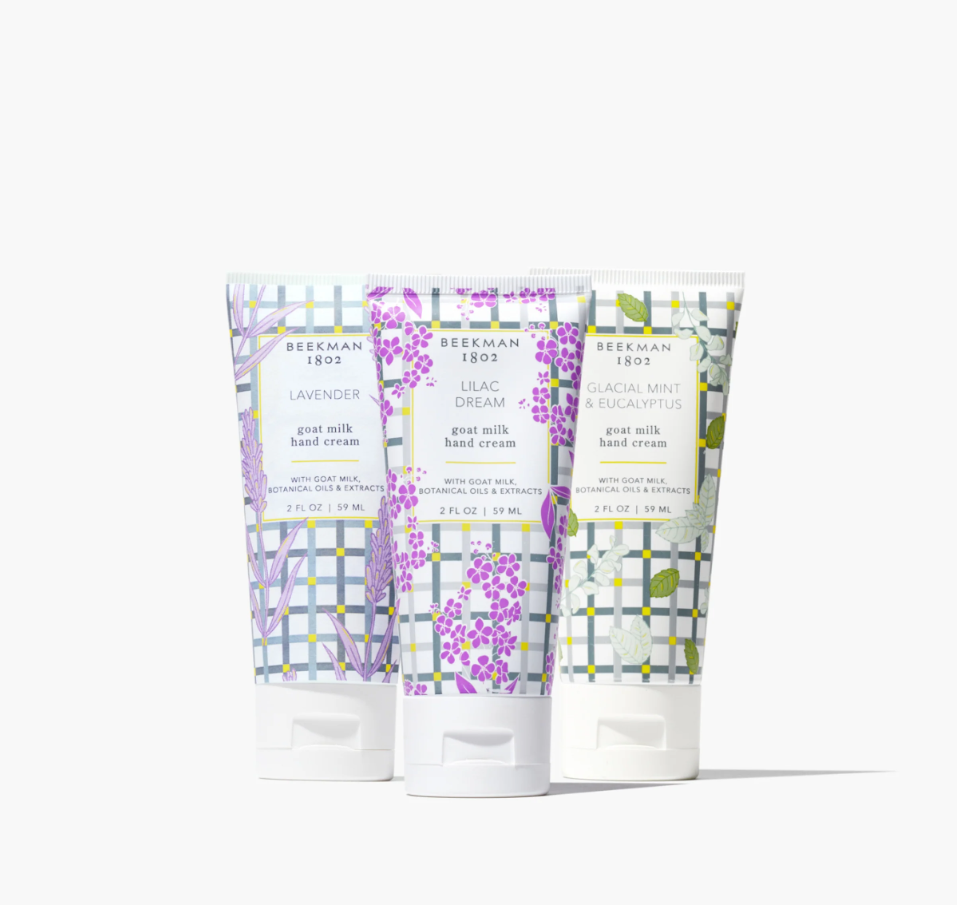 Beekman Hand Cream Sampler 2oz. Lavender, Glacial Mint & Eucalyptus, Lilac Dream
