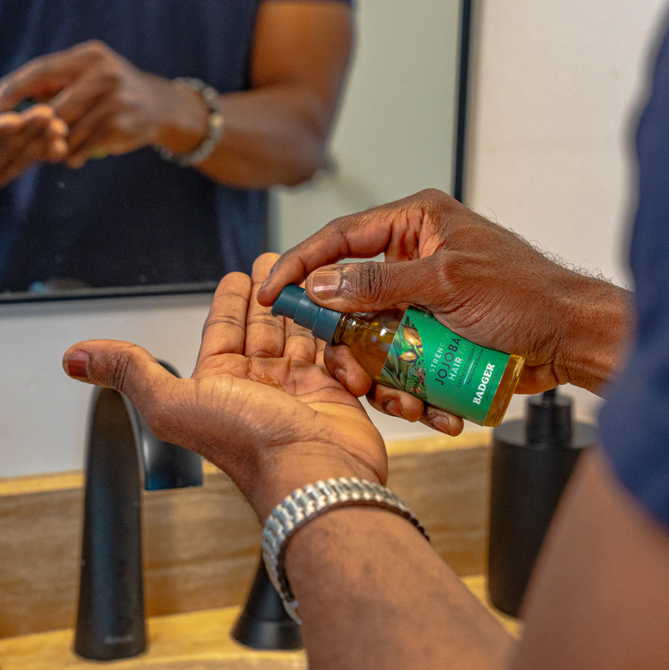 Badger Organic Jojoba Hair Oil for Dry Scalp 2fl oz 59ml