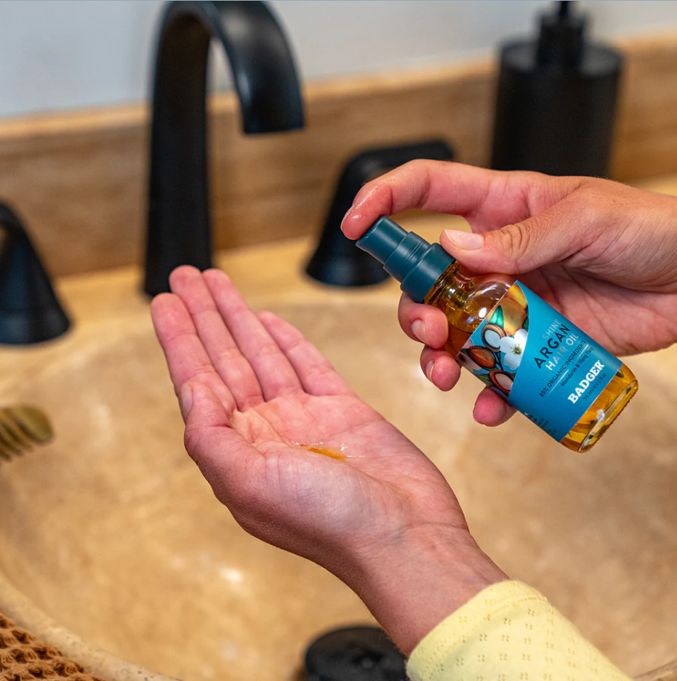 Badger Organic Argan Hair Oil 2fl oz 59ml