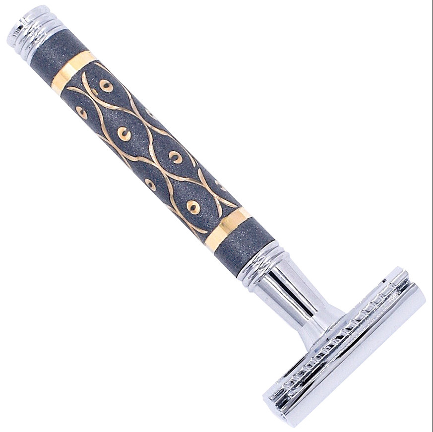 Parker Safety Razor Sandstone with Gold Handle - 65 R