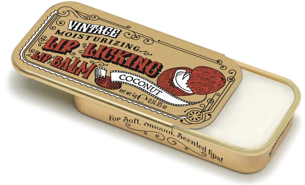 Vintage Lip Licking Lip Balm Tin 4g - Coconut