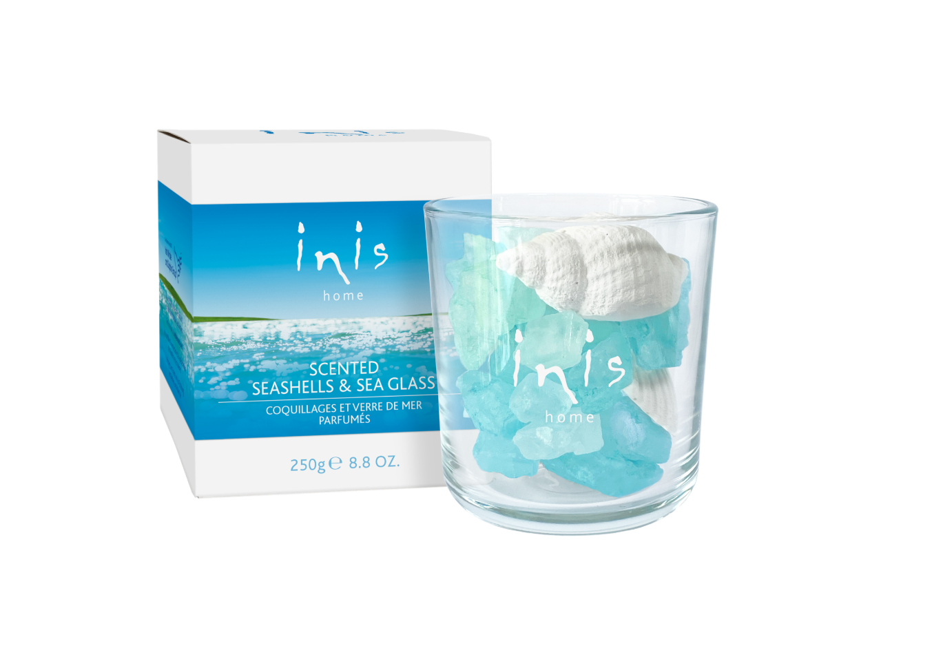 Inis Home Scented Seashells and Seaglass - 250g/8.8 oz