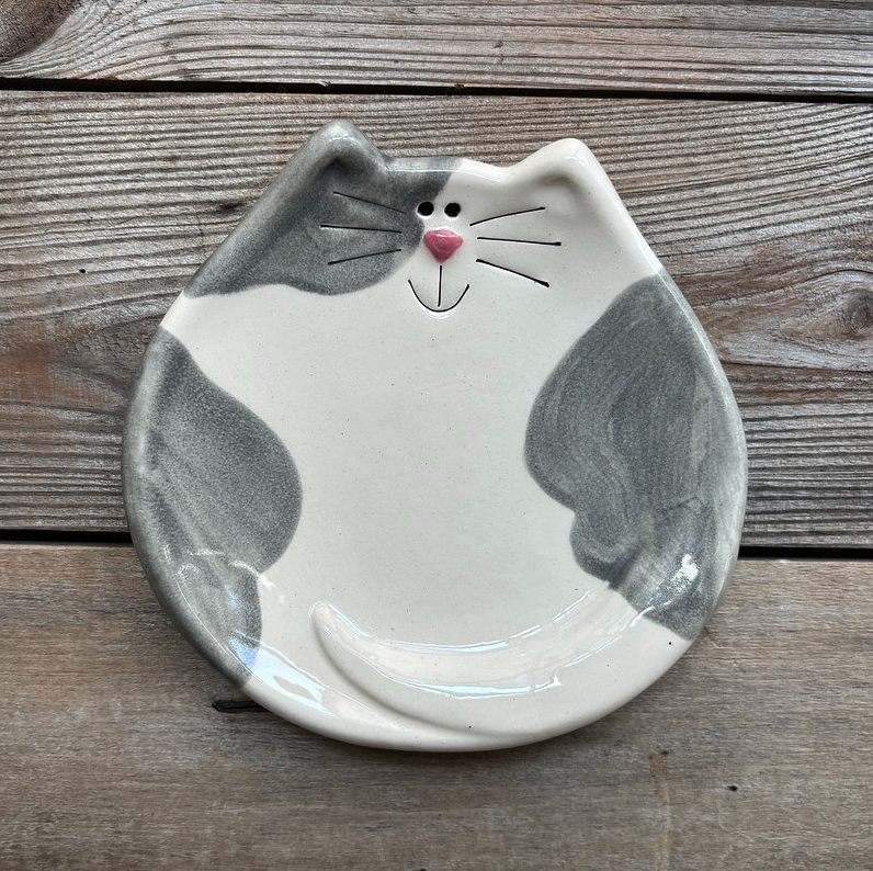 August Ceramics Large Cat Soap Dishes