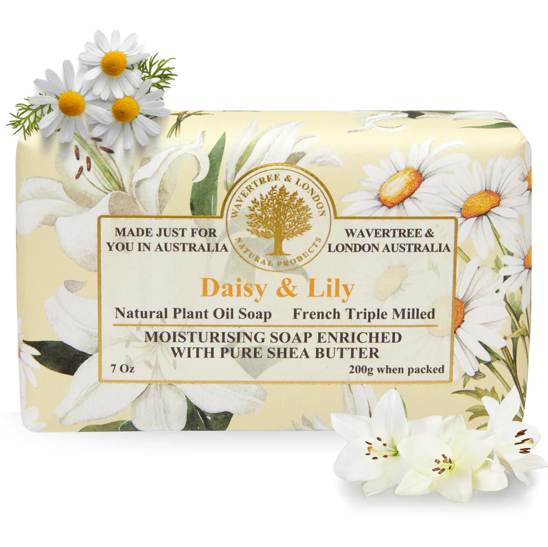 Wavertree & London Triple Milled Bar Soap 7oz 200g - Daisy & Lily