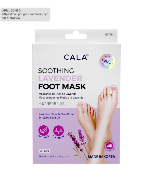 Cala Foot Masks Pack of 3 - Soothing Lavender