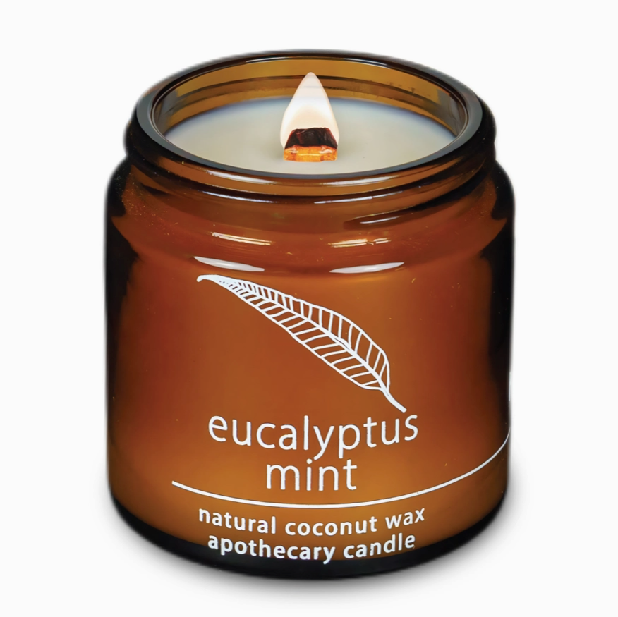 Hemlock Park Natural Coconut Wax Apothecary Candle 4oz - Eucalyptus Mint