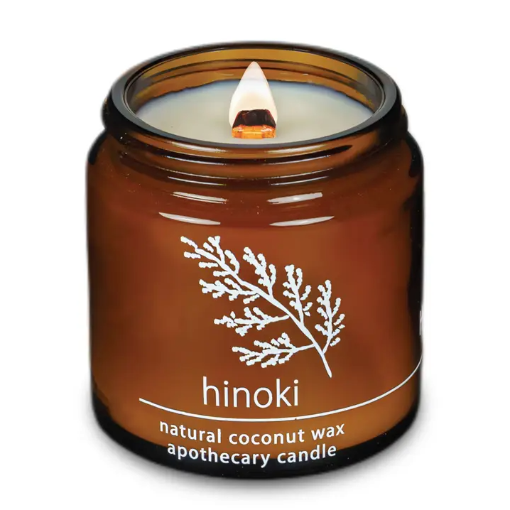 Hemlock Park Natural Coconut Wax Apothecary Candle 4 oz - Hinoki