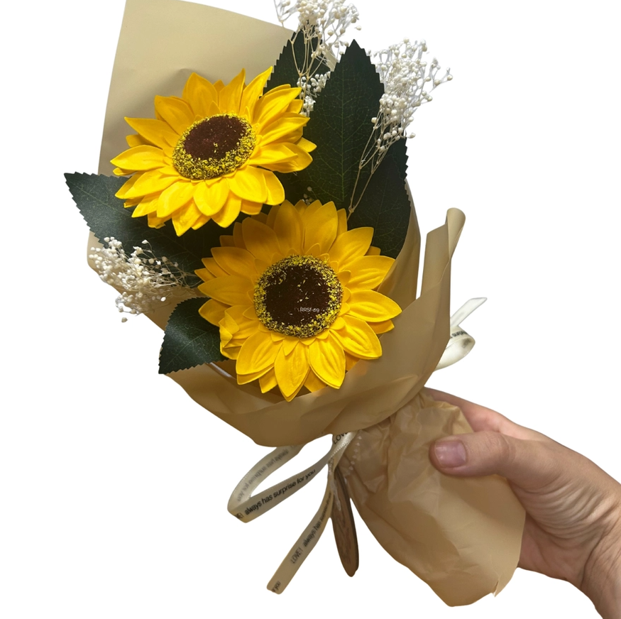 The Soap Opera Soap Flowers - Two Sunflower Bouquet