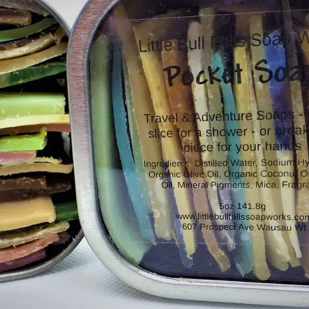 Little Bull Falls Soap Works Travel & Adventure Pocket Soap - Single Use Slices