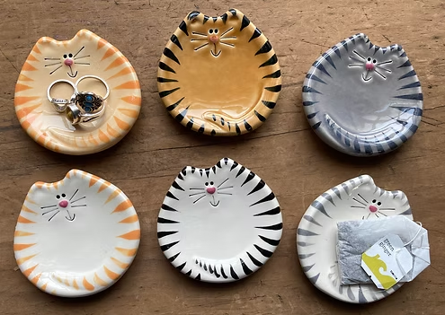 August Ceramics Mini Cat Soap Dishes