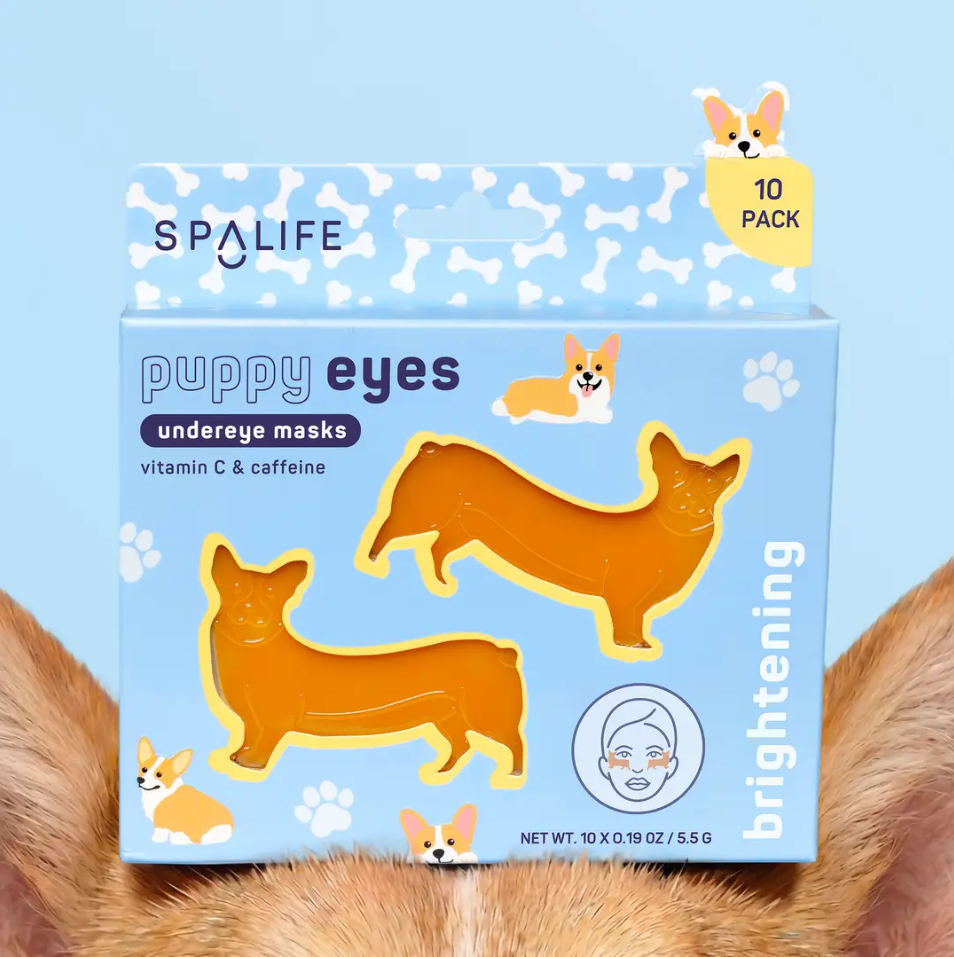 My Spa Life Puppy Eyes Corgi Undereye Masks with Vitamin C & Caffeine - 10 Pairs