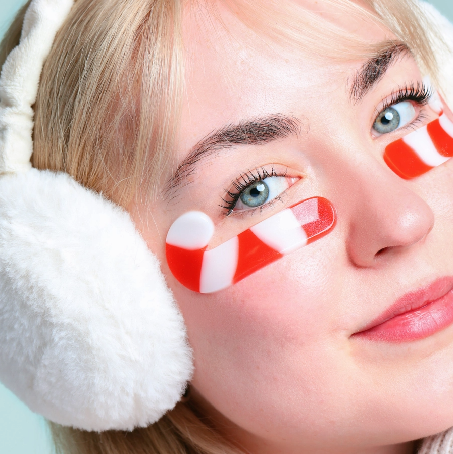 My Spa Life Candy Cane Cutie Depuffing Undereye Masks with Hyaluronic Acid & Peppermint - 8 Pairs