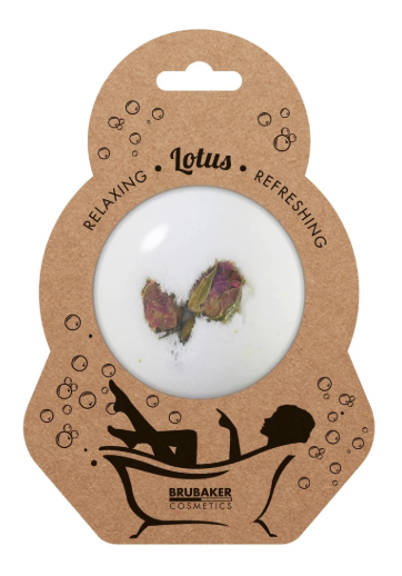 Brubaker Huge Handmade Fizzing Bath Bomb "Lotus" - Relaxing & Refreshing
