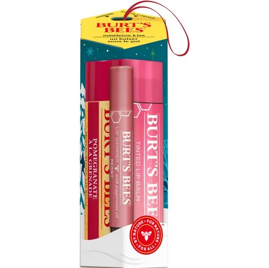 Burt's Bees Holiday Mistletoe Kiss Ornament Gift Set