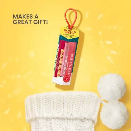 Burt's Bees Holiday Mistletoe Kiss Ornament Gift Set