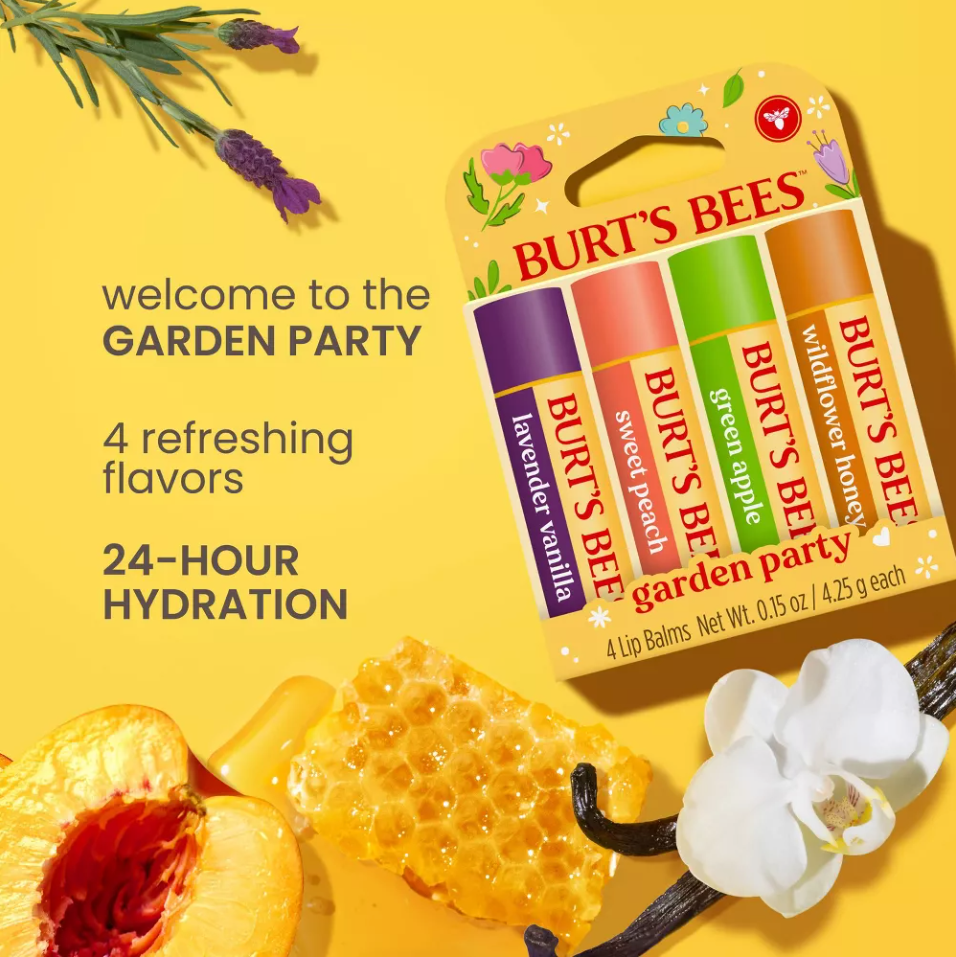 Burt's Bees Garden Party Lip Balm Pack