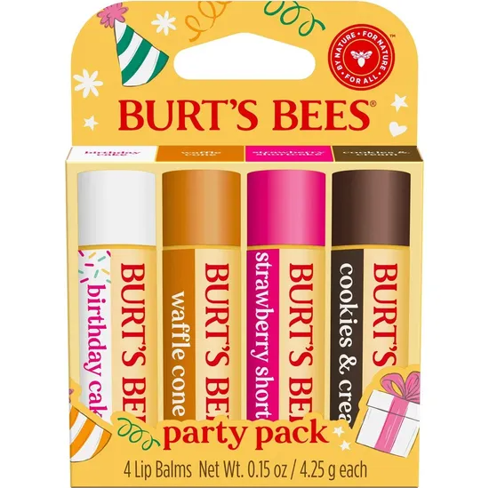 Burt's Bees Party Pack Lip Balm Set of 4