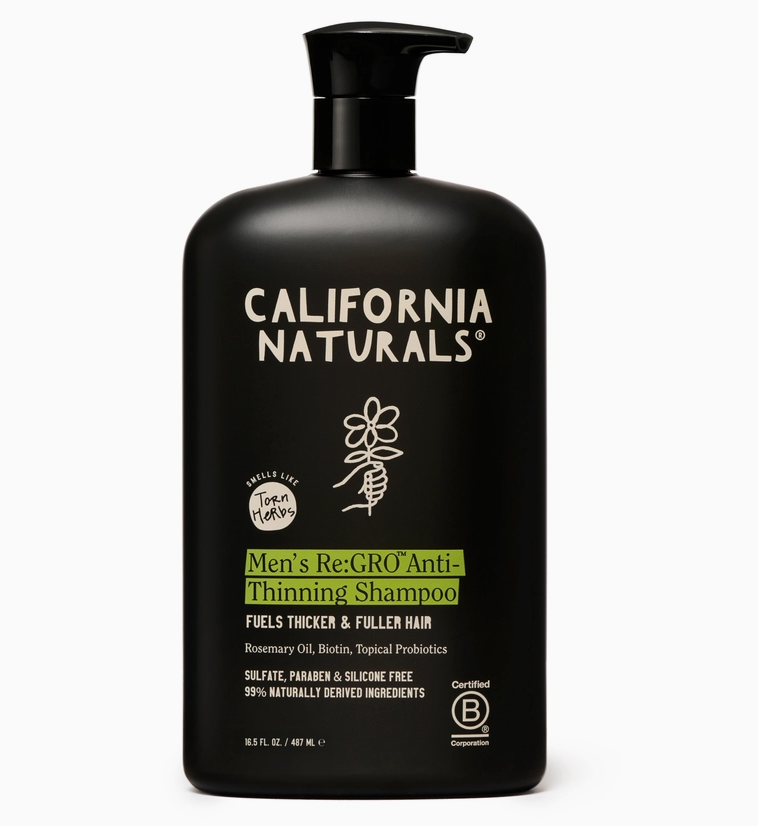 California Naturals Men's Re Gro Anti-Thinning Shampoo 16.5 FL.OZ. / 487 ML- Torn Herbs