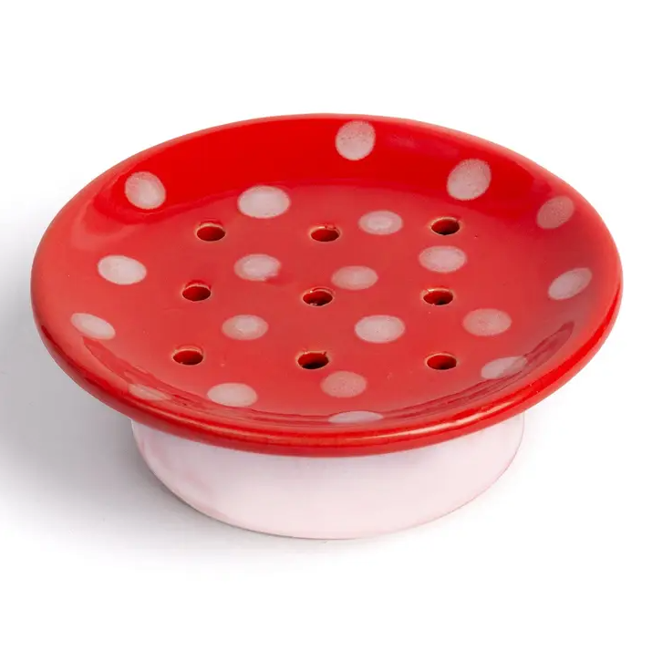 Kalastyle Swedish Dream Red Mushroom Ceramic Soap Dish
