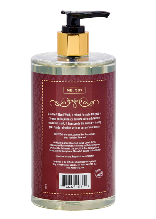 San Francisco Man Bar Hand Wash 16.5 oz - Exotic Musk & Sandalwood