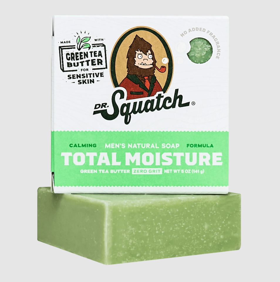 Dr. Squatch Men's Natural Bar Soap 5oz - Total Moisture for Sensitive Skin