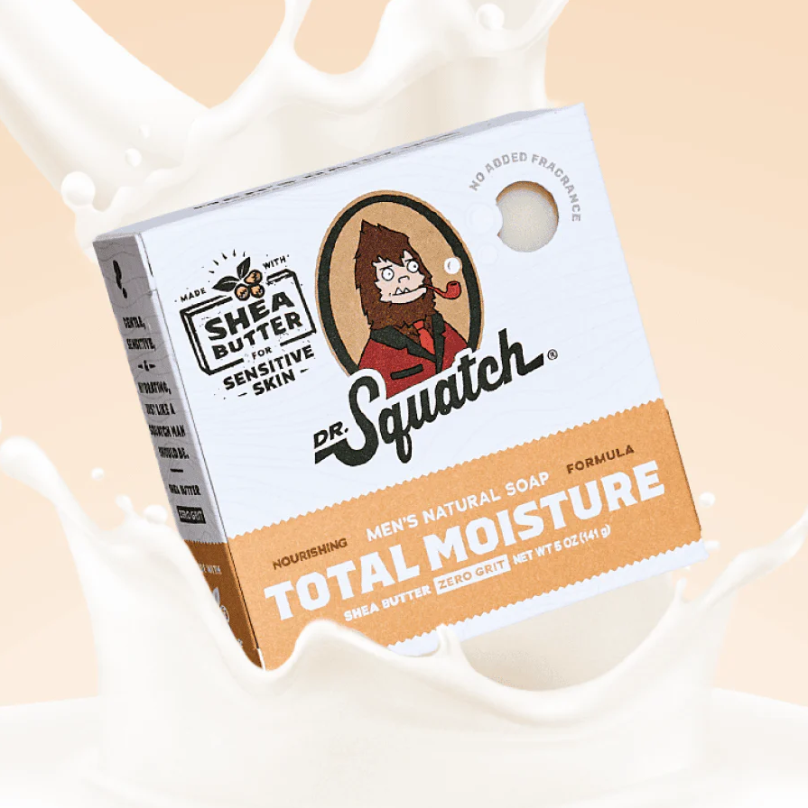 Dr. Squatch Men's Natural Bar Soap 5oz - Total Moisture for Sensitive Skin